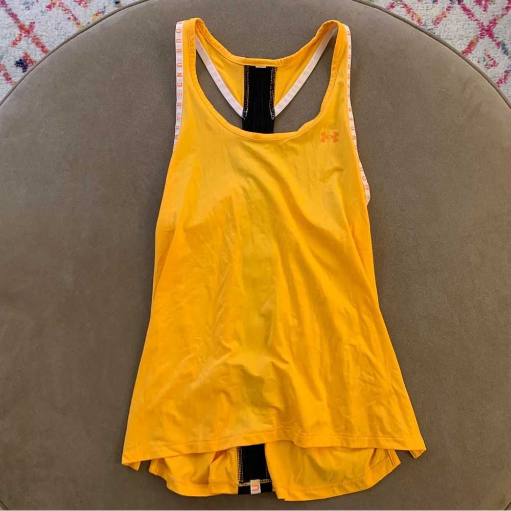 orange workout tank top
